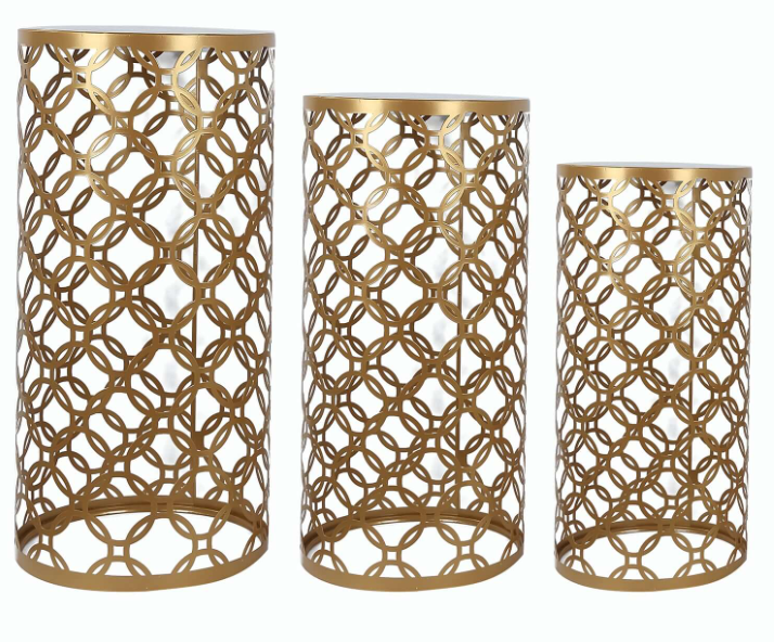 Gold Cylinder Pillar