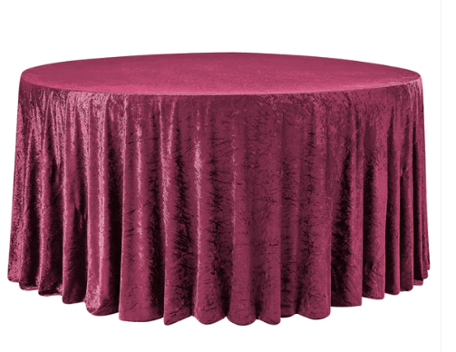 Round Velvet Tablecloth